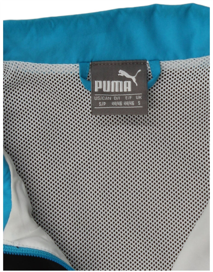 PUMA Mens Tracksuit Top Jacket Small Blue Colourblock