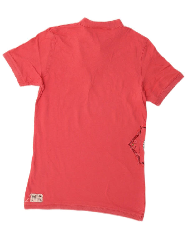 Puma Camiseta gráfica para mujer Top UK 10 Small Red Cotton