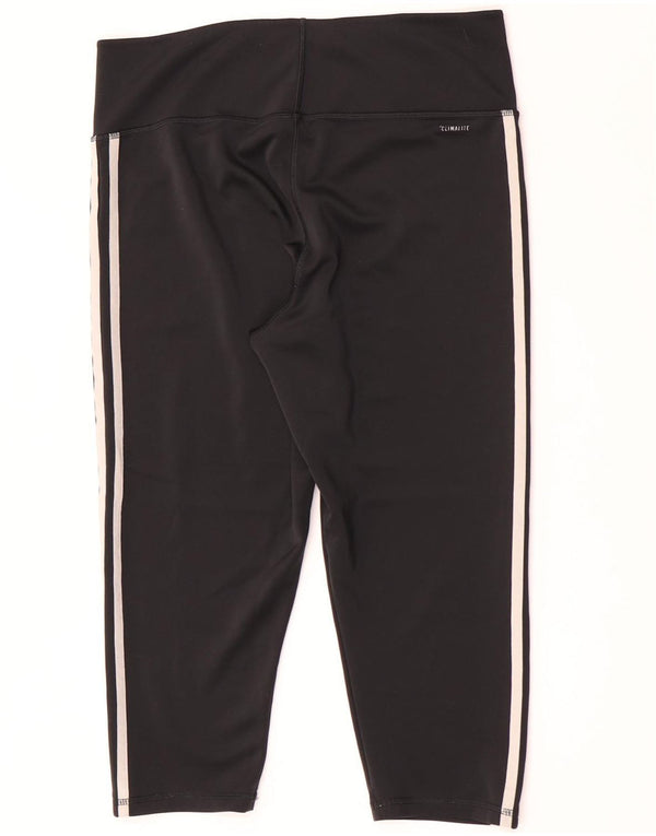 Adidas Mujer Climalite Capri Leggings UK 16/18 Grande Negro Poliéster