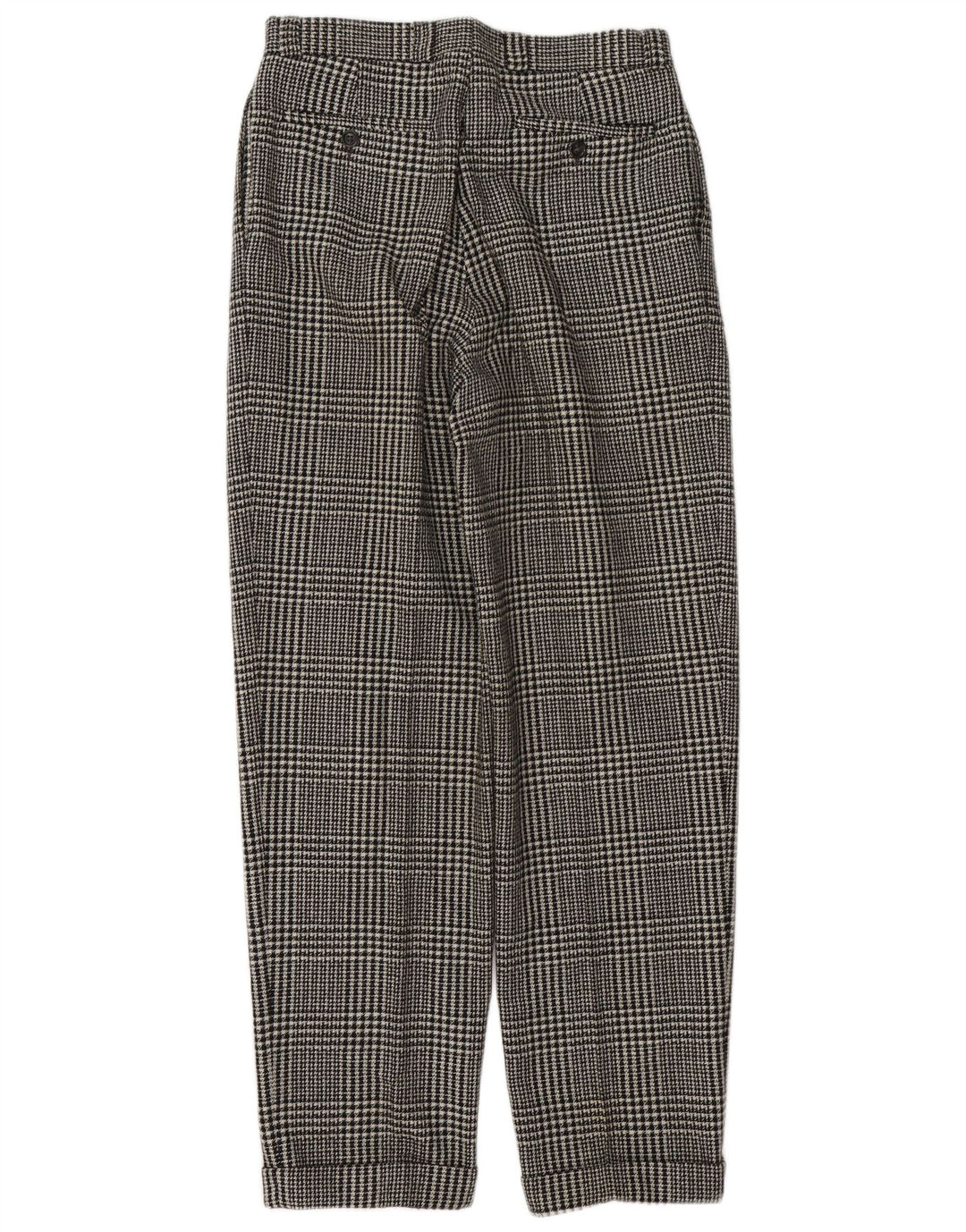 Vintage hombres pegged traje pantalones W30 L32 gris cuadros