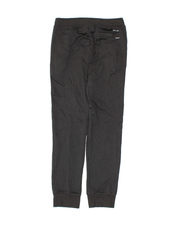 HURLEY Boys Tracksuit Trousers Joggers 10-11 Years Medium Black Polyester Vintage Hurley and Second-Hand Hurley from Messina Hembry 