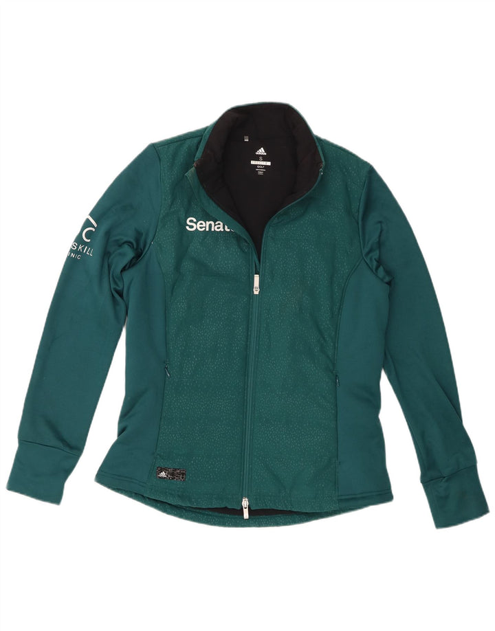 Adidas Mens Graphic Chándal Top Chaqueta Pequeña Verde Poliéster