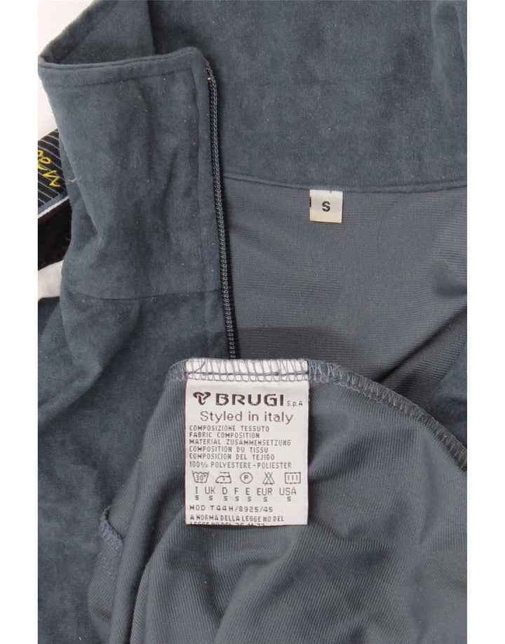 Brugi Hombre Chaqueta De Chándal De Terciopelo Gráfico Small Gris Colorblock