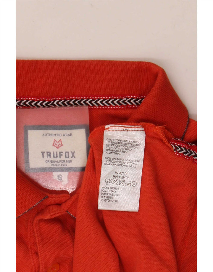 Polo vintage para hombre pequeño algodón naranja