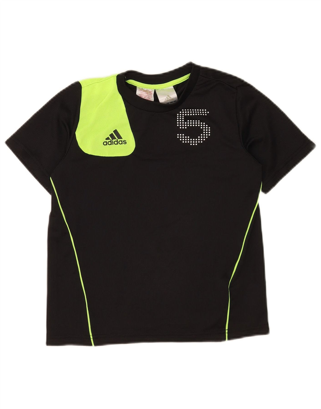 Adidas Camiseta gráfica para niños 9-10 años Negro Colorblock Poliéster