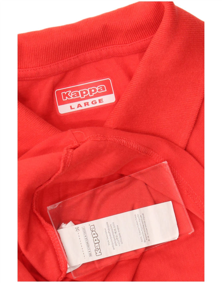 Kappa Polo Hombre Grande Rojo Algodón
