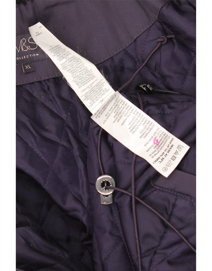 Marks & Spencer Abrigo acolchado para mujer UK 40 XL Poliamida púrpura