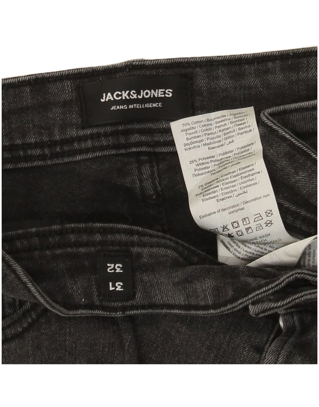 Jack & Jones Vaqueros Slim para Hombre W31 L32 Algodón Gris