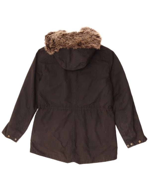 Barbour Chaqueta de algodón encerado con capucha para mujer Reino Unido 40 Mediano Negro
