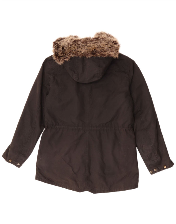 Barbour Chaqueta de algodón encerado con capucha para mujer Reino Unido 40 Mediano Negro