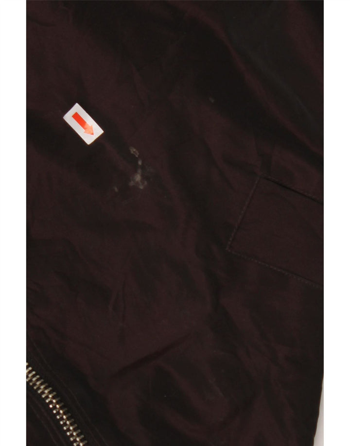 CALVIN KLEIN Chaqueta bomber extragrande con capucha para mujer UK 14 Medium Borgoña