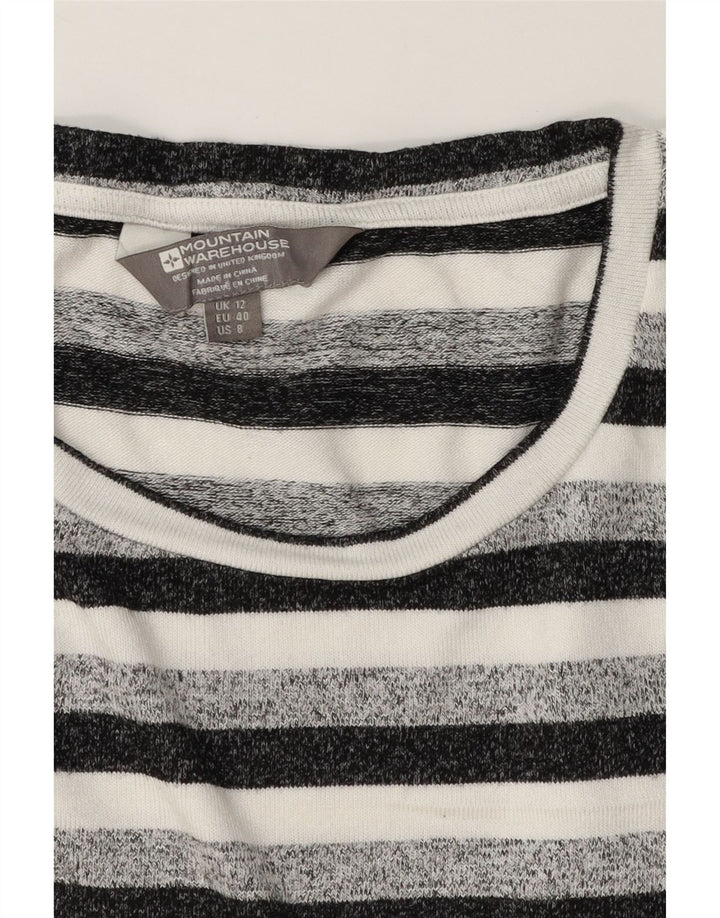 MOUNTAIN WAREHOUSE Womens Boat Neck Jumper Sweater UK 12 Medium  Grey Vintage Mountain Warehouse and Second-Hand Mountain Warehouse from Messina Hembry 