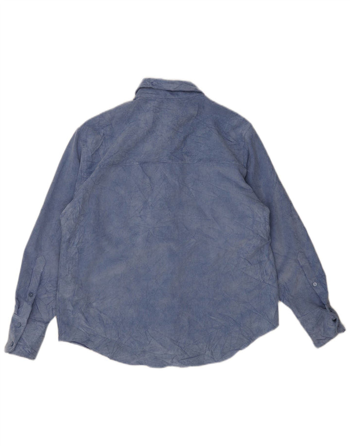 Zara Camisa Polar Mujer UK 40 Poliéster Tie Dye Azul Medio