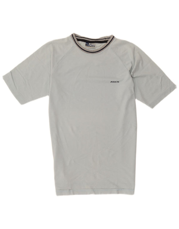 Asics Hombre Camiseta Top Small Azul Rayas Algodón