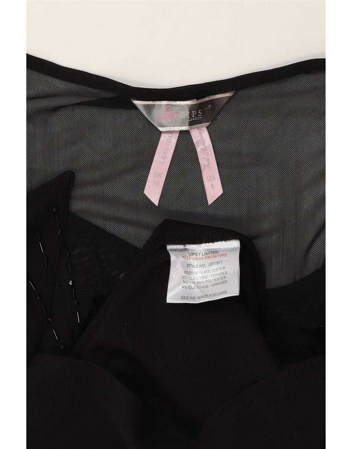 Vestido ajustado Lipsy para mujer UK 40 Small Poliéster negro
