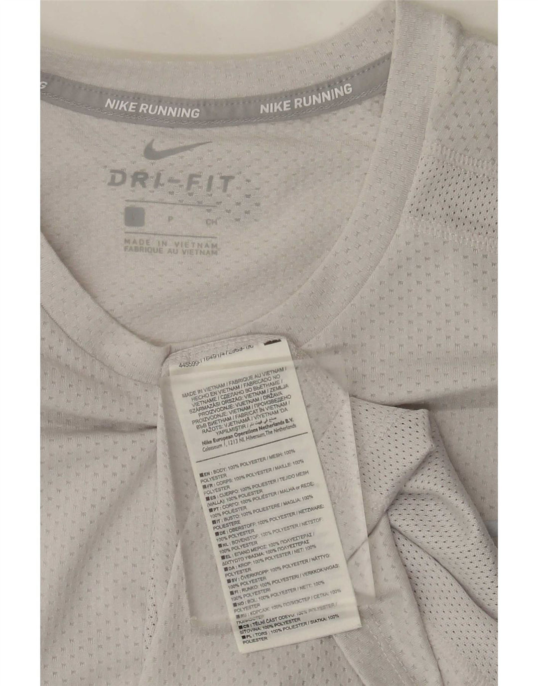 Camiseta Nike Dri Fit para hombre Top Small Gris Poliéster
