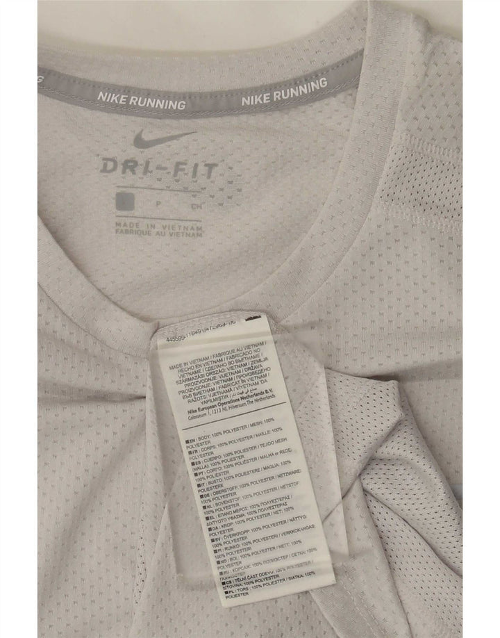 Camiseta Nike Dri Fit para hombre Top Small Gris Poliéster