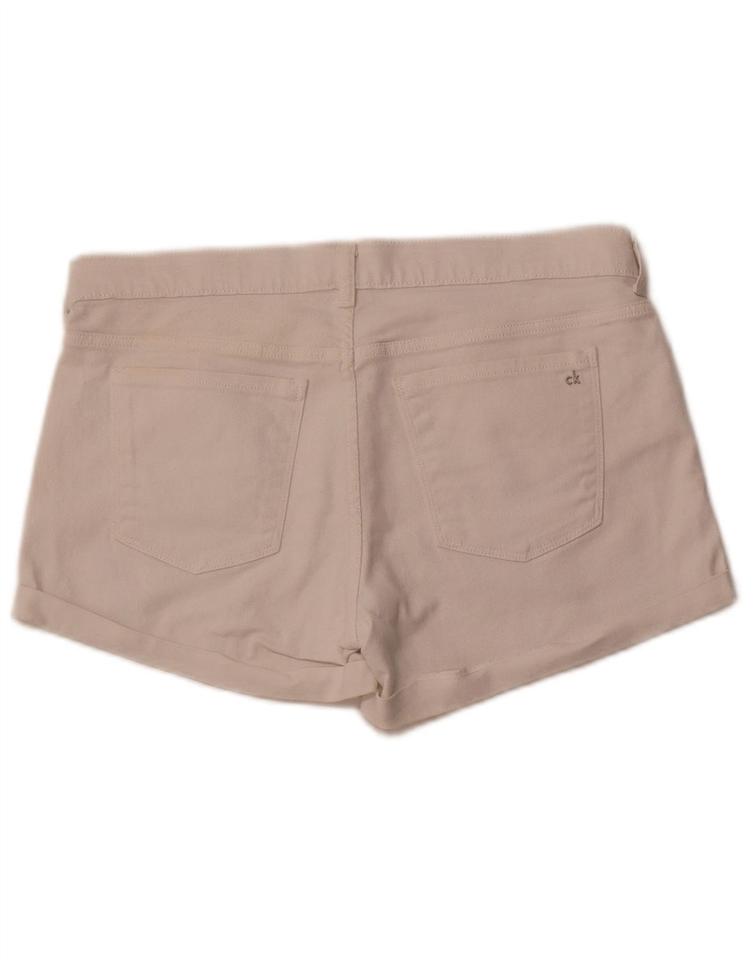 CALVIN KLEIN Pantalones cortos de mezclilla para mujer US 8 Mediano W32 Algodón blanco