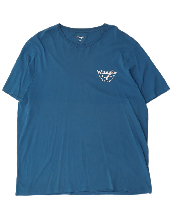 Wrangler Camiseta Hombre Top 2XL Algodón Azul