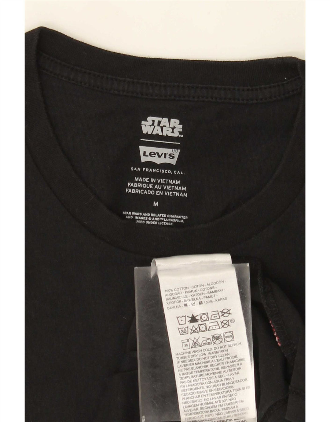 Levi's Camiseta gráfica para hombre Top Medium Black Cotton