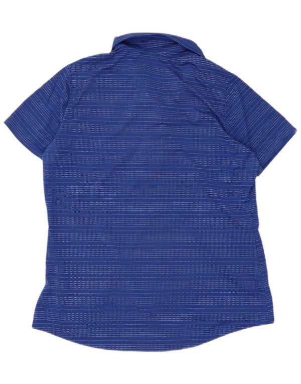 Adidas Mujer Polo Manga Corta Grande Azul Rayas Poliéster