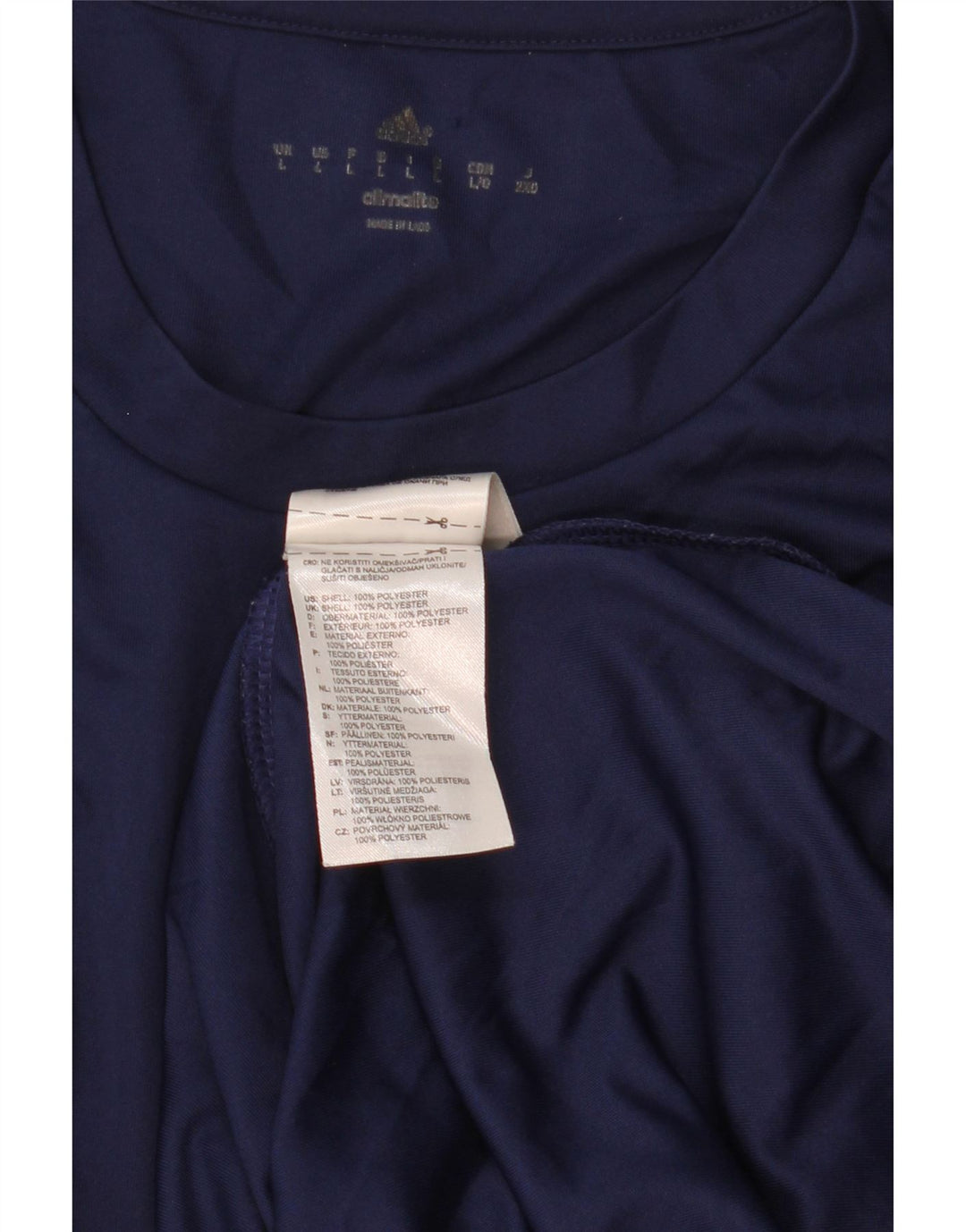 Adidas Mens Climalite Camiseta Top Grande Azul Marino Poliéster