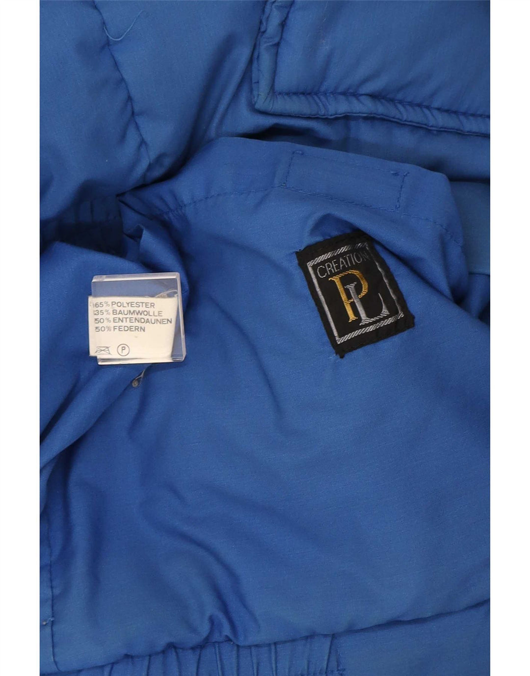 Creation Chaqueta acolchada con capucha para hombre IT 50 Large Poliéster azul