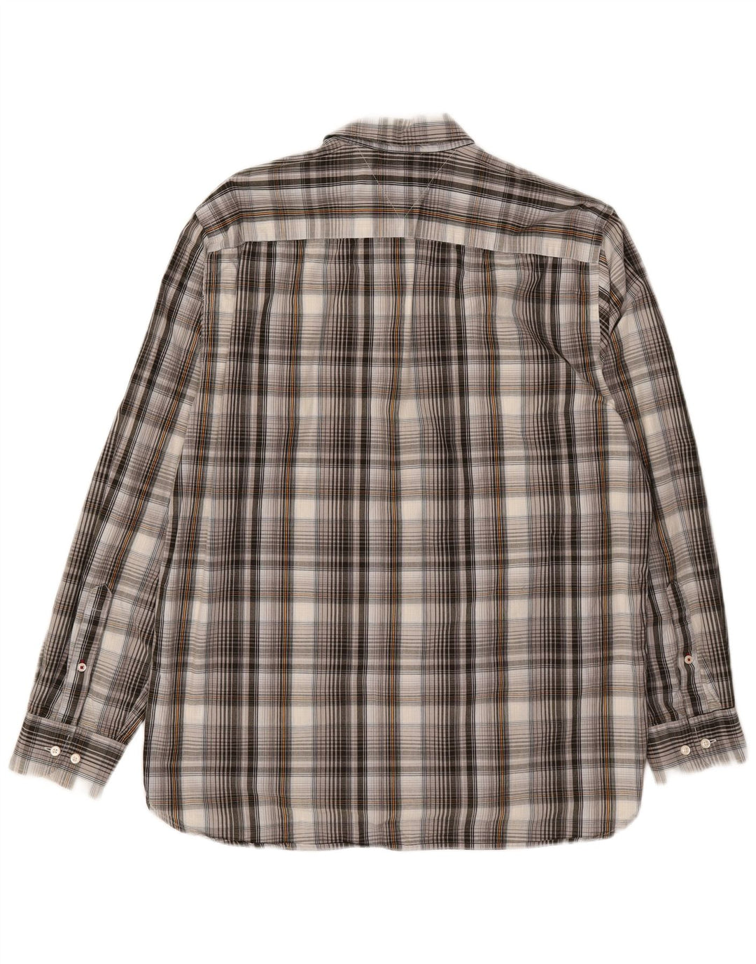 Tommy Hilfiger Camisa Regular Fit para Hombre XL Algodón a Cuadros Gris