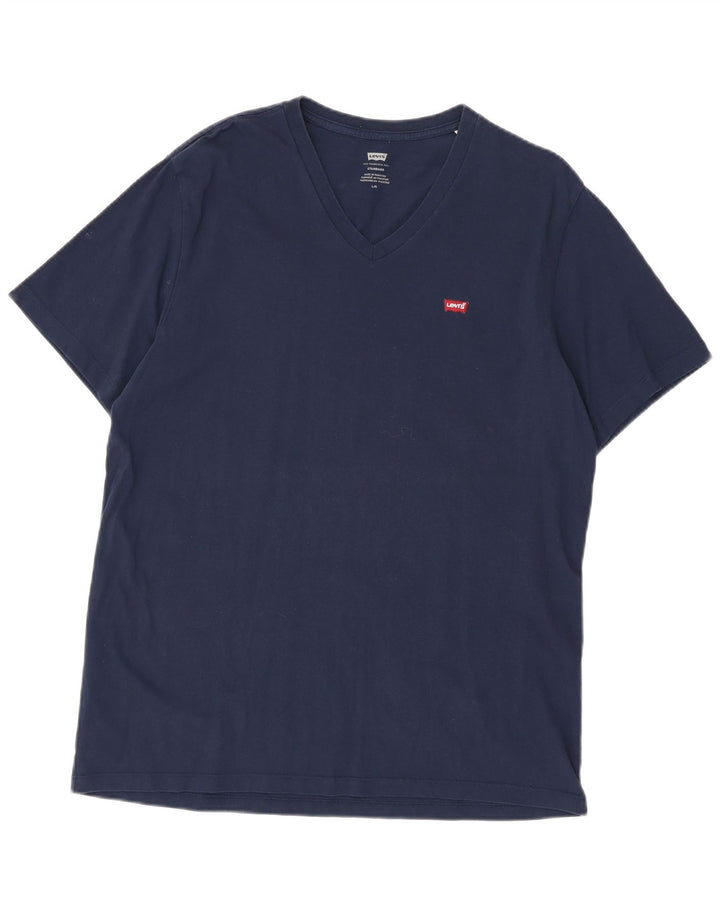 Levi's Camiseta estándar para hombre, talla grande, azul marino