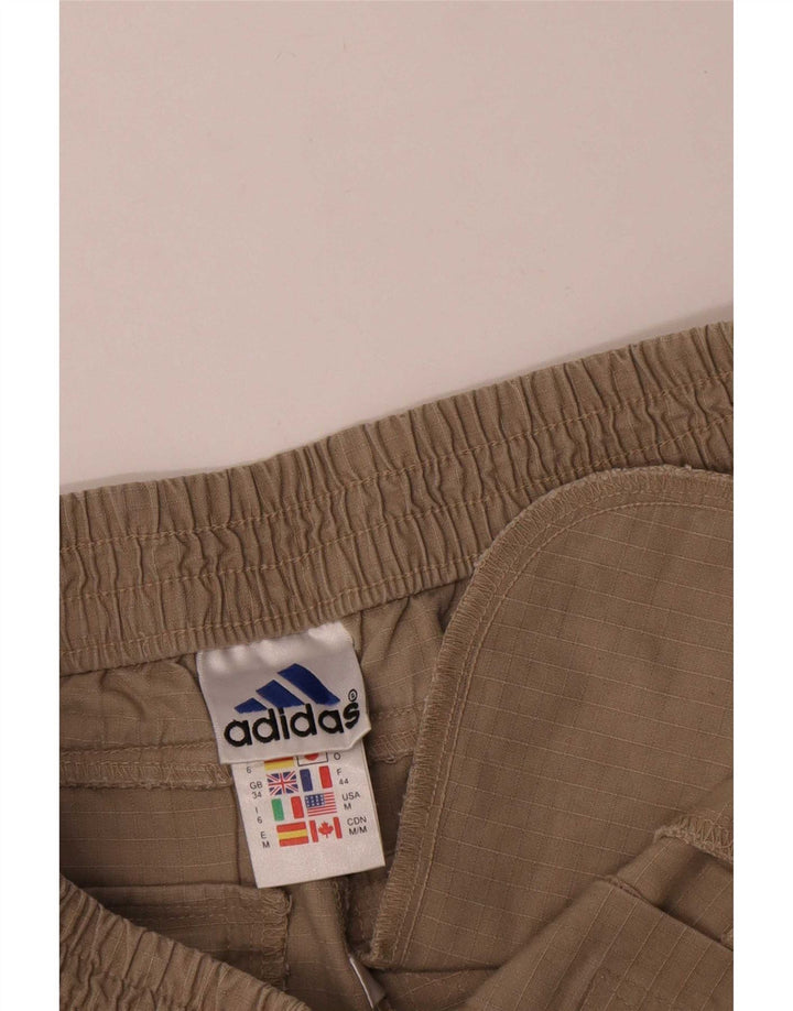 Adidas Hombre Pantalones Cortos Cargo Mediano W34 Algodón Beige