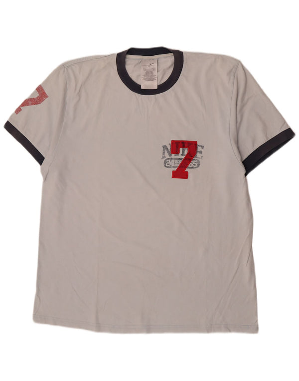 Nike Camiseta gráfica para hombre Top XL Blanco Algodón