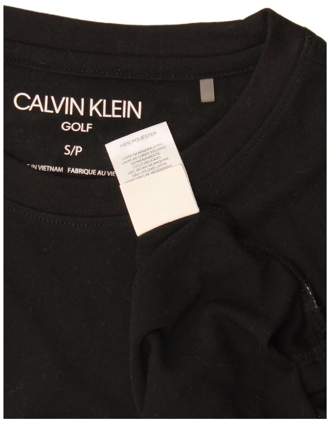 CALVIN KLEIN Camiseta de golf para hombre Top Small Negro Poliéster