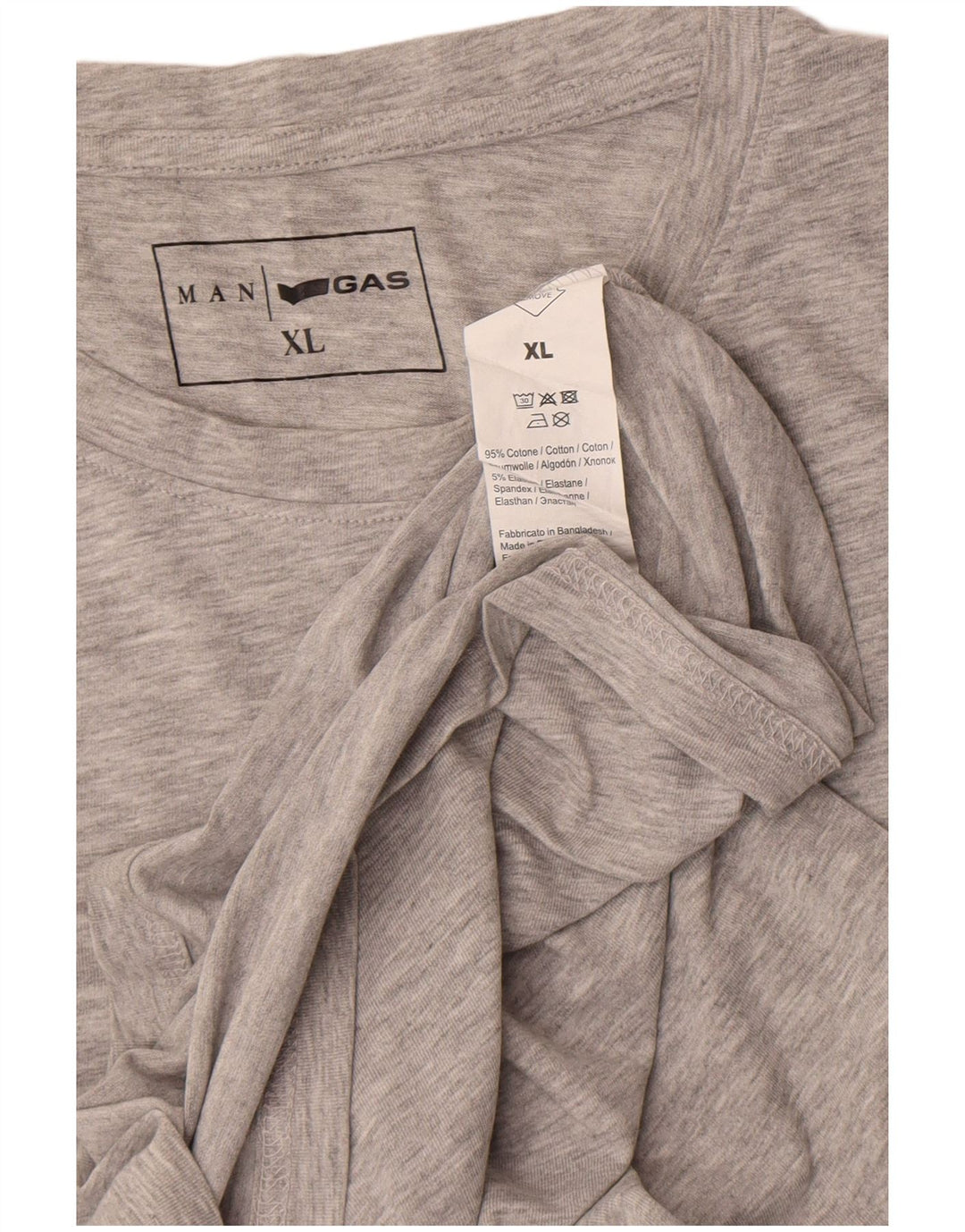 Gas Camiseta Hombre Top XL Gris Algodón