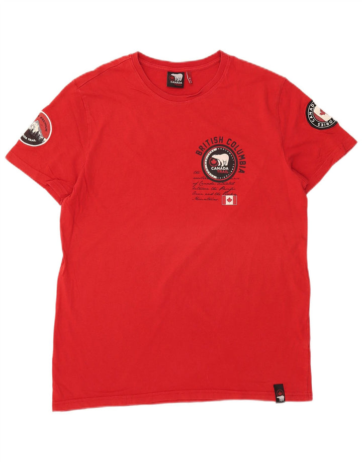 Canada Camiseta gráfica para hombre Top Medium Red Cotton