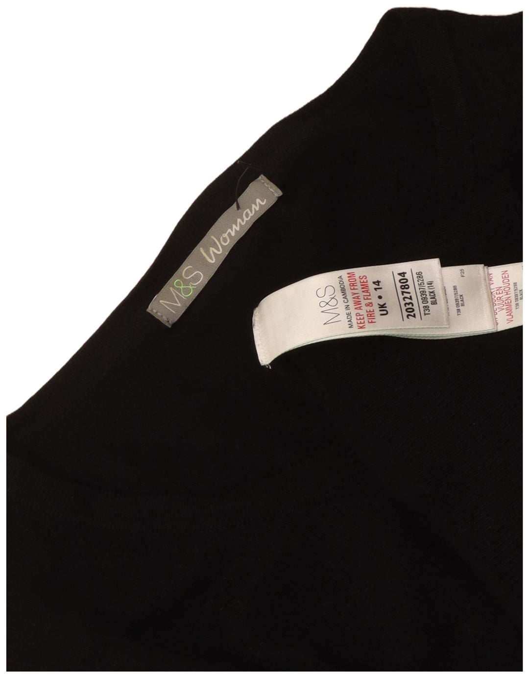 Marks & Spencer Suéter tipo cárdigan para mujer UK 44 Viscosa negra mediana