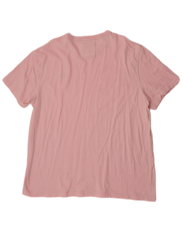 Crew Clothing Camiseta para hombre Top 3XL Algodón rosa