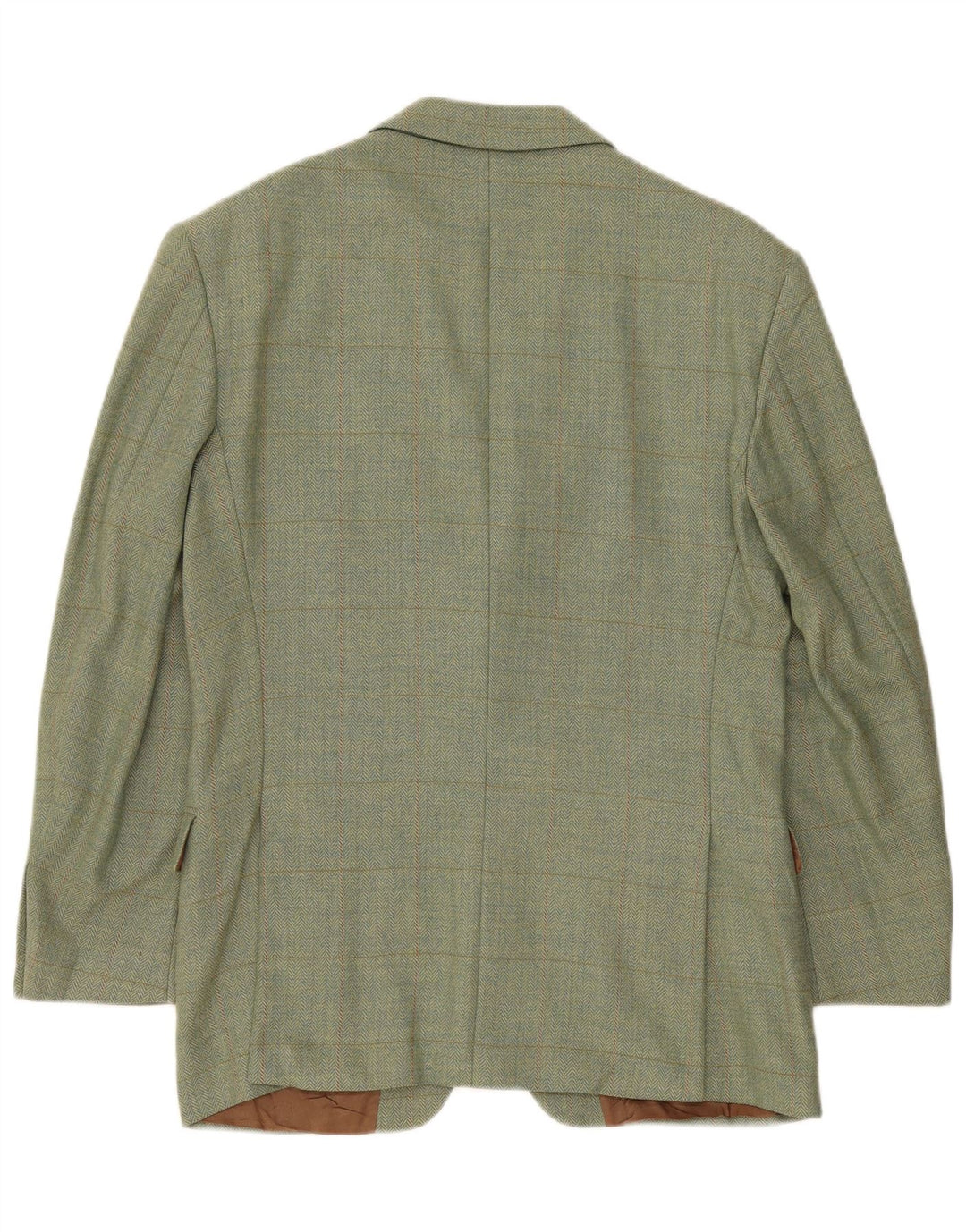 Brooksfield Chaqueta tipo blazer de 2 botones para hombre IT 48 Lana a cuadros verde medio