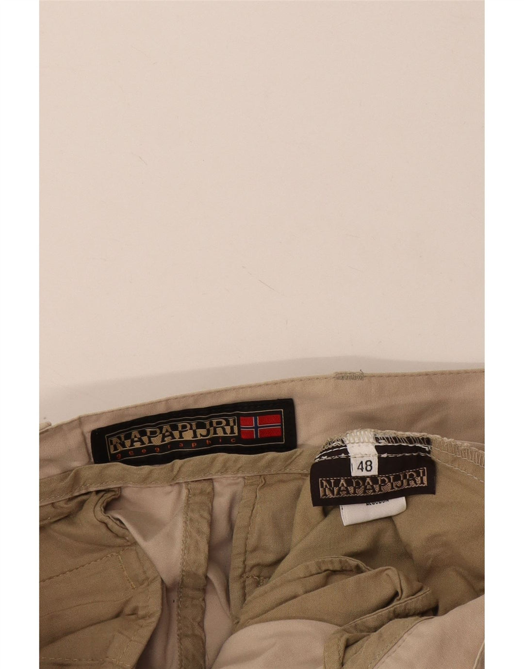 Napapijri Shorts cargo para hombre IT 48 Medium W30 Algodón beige