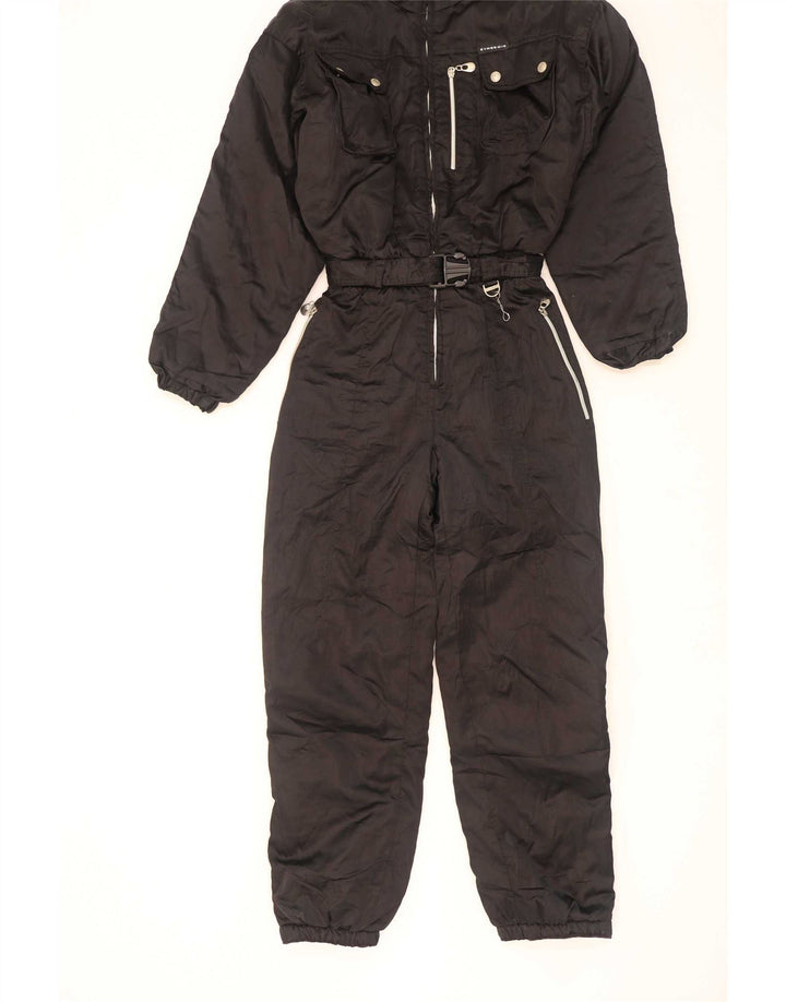 Mono de esquí vintage para mujer IT 46 Grande Negro