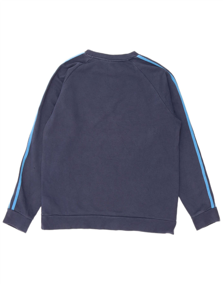 Adidas Hombre Sudadera Jumper Medium Azul Marino Algodón