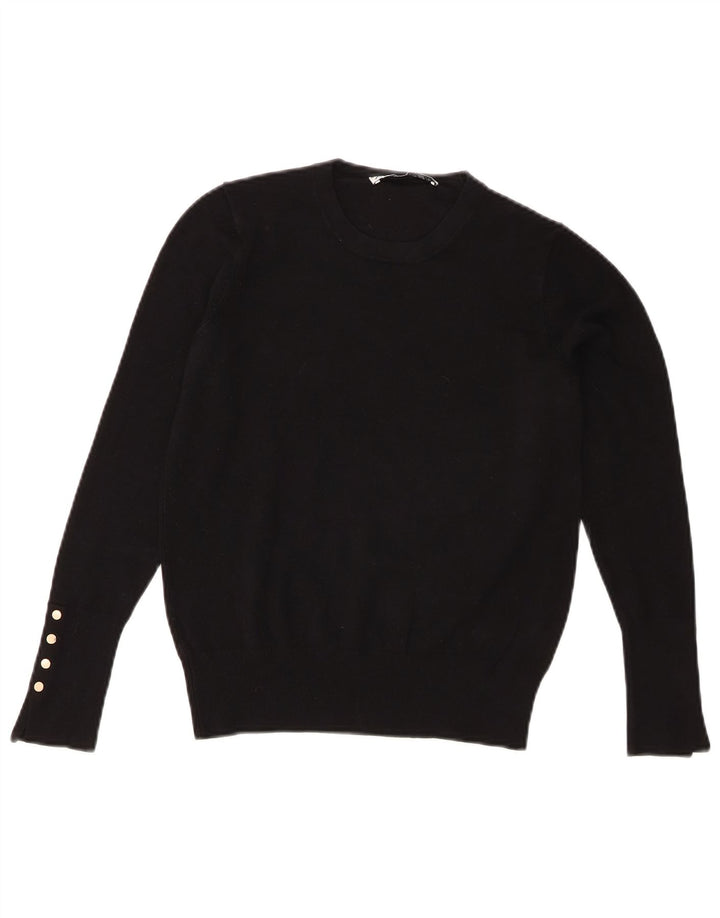 Zara - Jersey de cuello redondo para mujer, talla 40, talla M, color negro