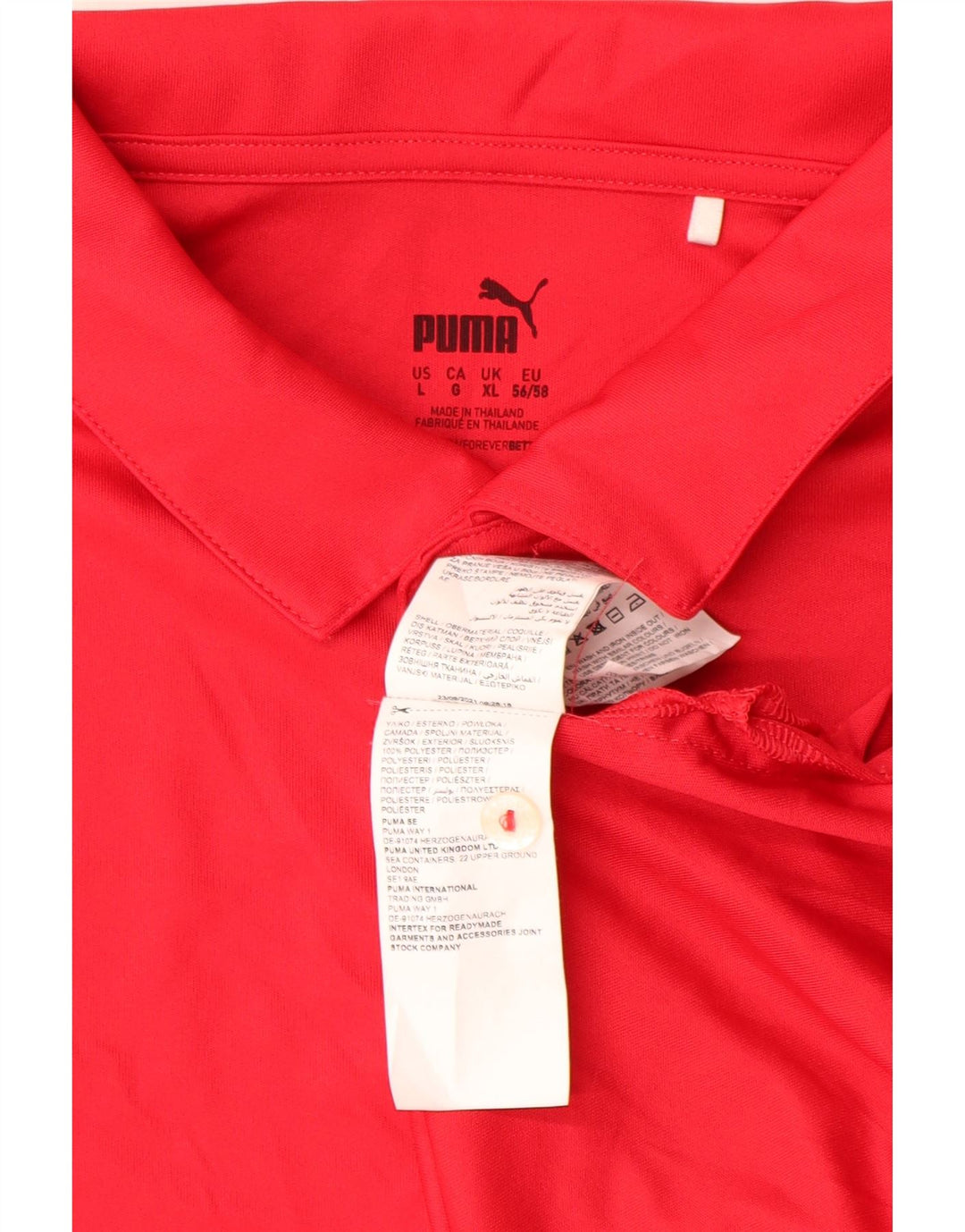 PUMA Polo Hombre XL Poliéster Rojo