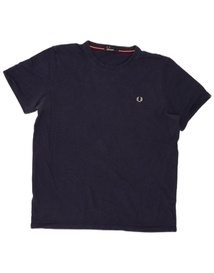 Fred Perry - Camiseta para hombre, talla grande, color azul marino, algodón