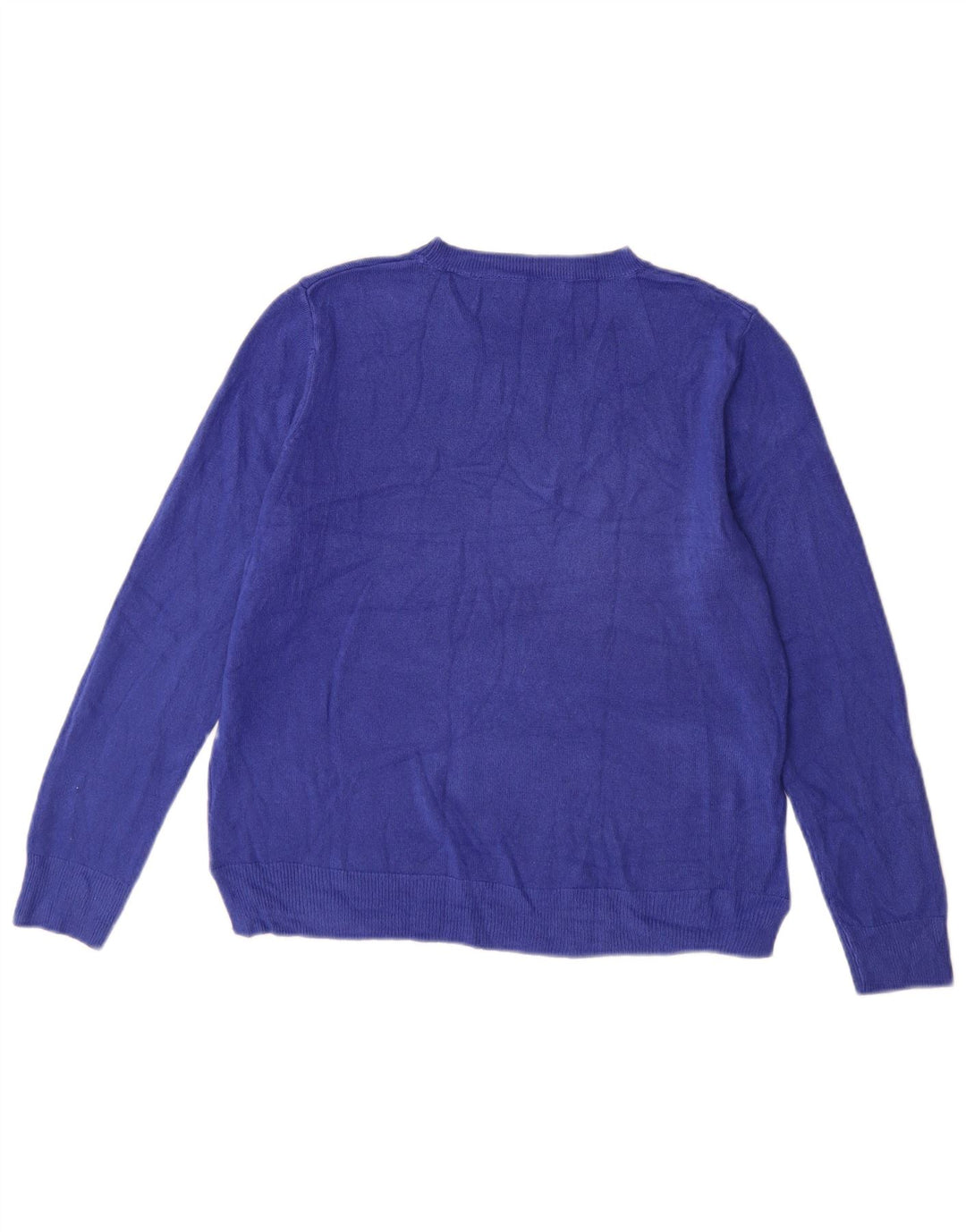 Marks & Spencer Jersey de Cuello Redondo para Mujer UK 44 Azul Medio