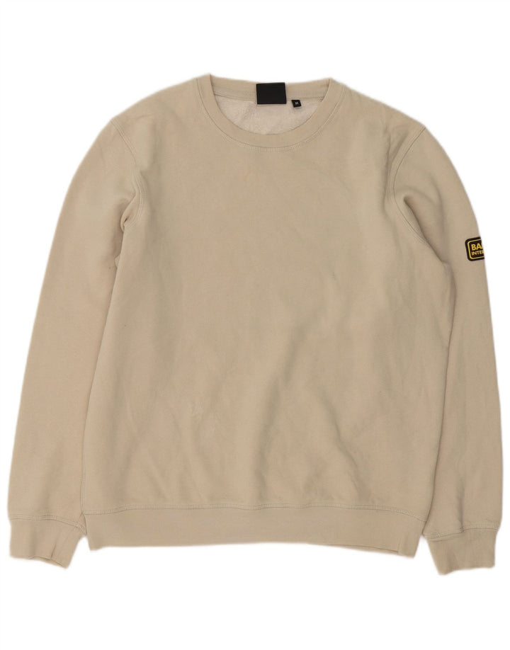 Barbour Hombre Sudadera Jumper Algodón Beige Medio