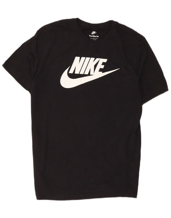 Nike - Camiseta gráfica para hombre, talla grande, algodón negro