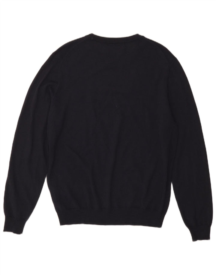 Replay Jersey De Cuello Redondo Para Hombre De Lana Merino Azul Marino Mediano