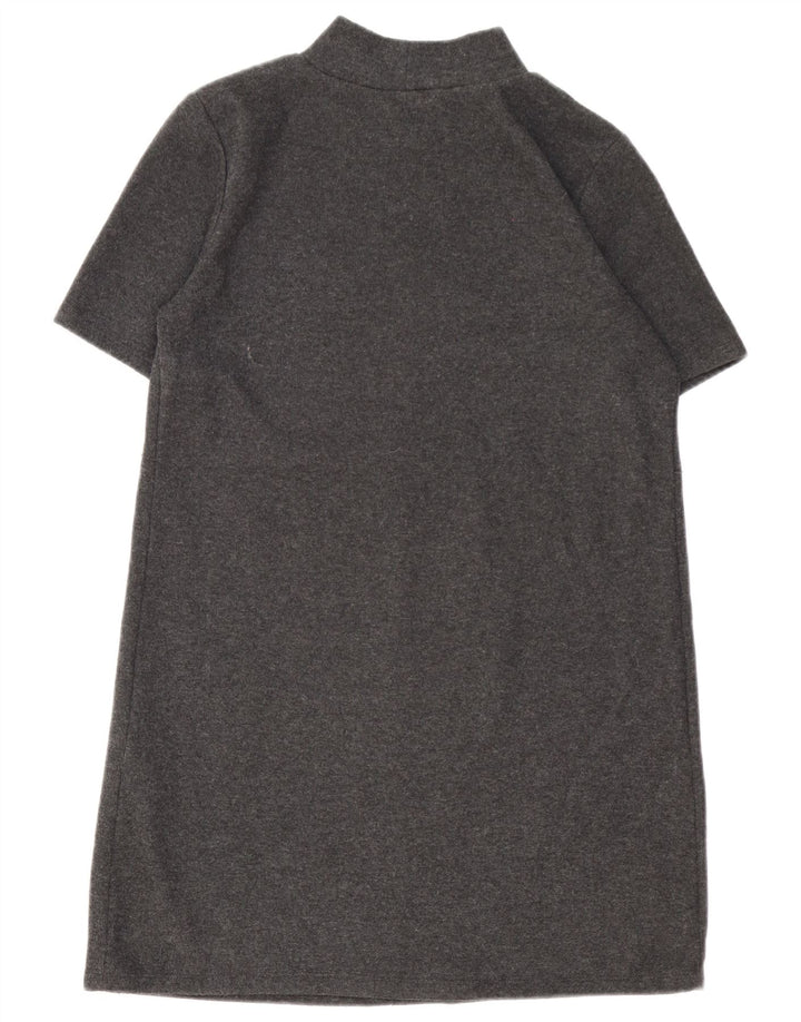 Zara Vestido tipo jersey para mujer UK 46 Poliéster gris grande
