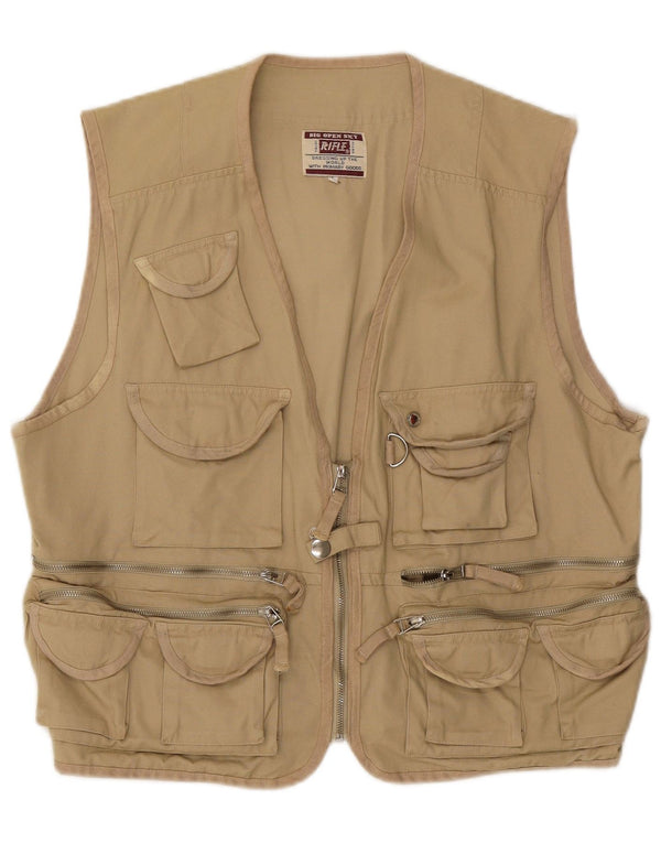 Chaleco utilitario para hombre Rifle UK 40 Large Algodón beige