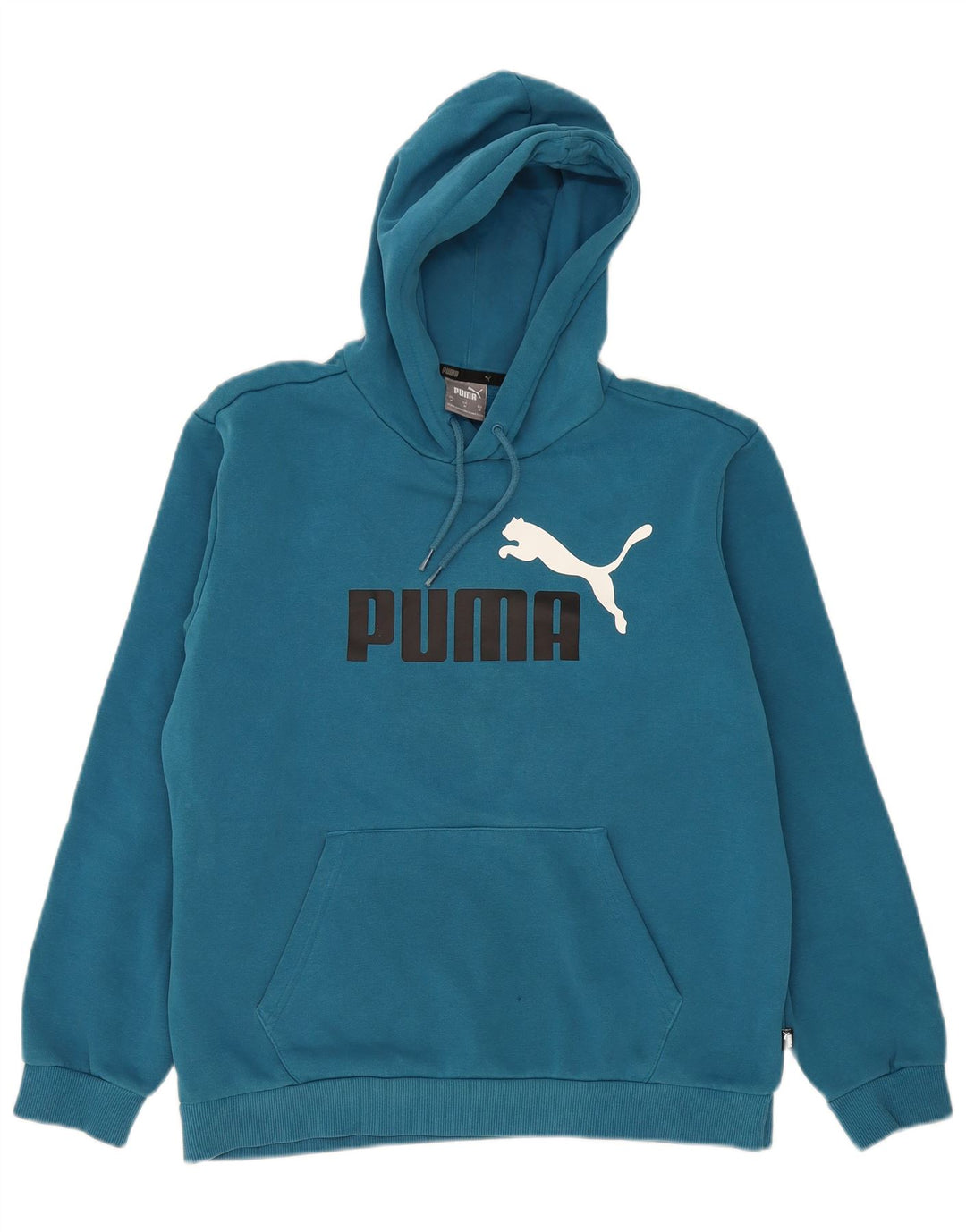 Puma Hombre Sudadera Con Capucha Gráfica Jersey De Algodón Azul Medio